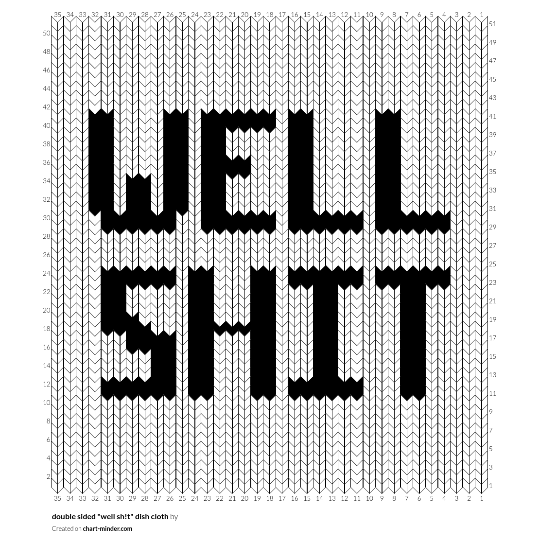 double sided "well sh!t" dish cloth